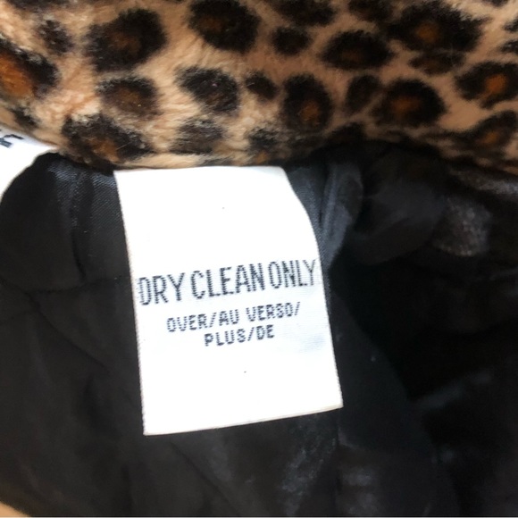 Vintage Plus Size Denim Jacket/ Mixed Animal Print Detailing/ size Lg - Picture 6 of 6